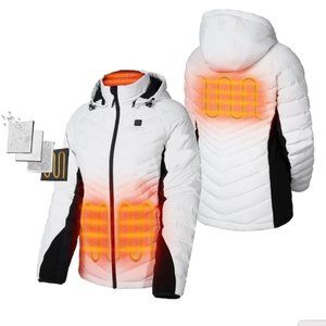 Ororowear White Heated Down Jacket, NWT
